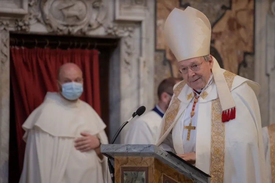 Cardinal George Pell at the annual Eucharistic procession at the Angelicum in Rome, May 13, 2021.?w=200&h=150